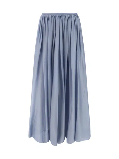 Shop Giorgio Armani Long Skirt In Forever Blue
