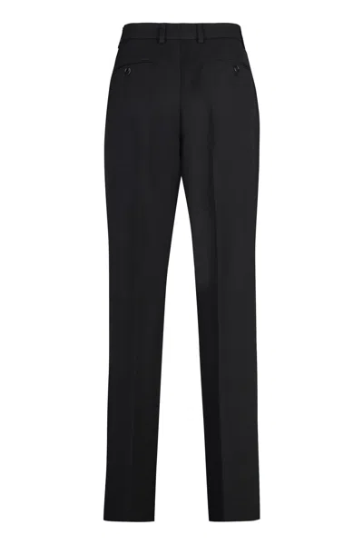 Shop Acne Studios Wool Blend Tailored Trousers In Black