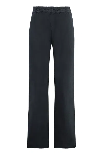 Shop Acne Studios Cotton Track-pants In Black
