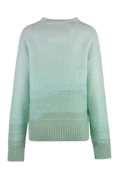 Shop Acne Studios Long Sleeve Crew-neck Sweater In Light Blue