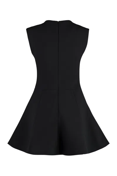Shop Alaïa Wool-blend Dress In Black
