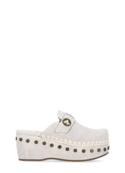 Mou Jute Clog Sabot In White