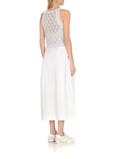 Shop Peserico Cotton Long Dress In White