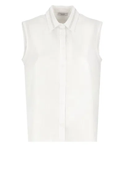 Shop Peserico Cotton Top In White