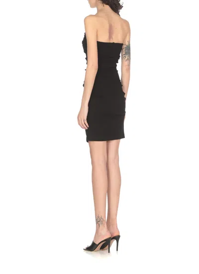 Shop M05ch1n0 Jeans Dress With Logo In Black