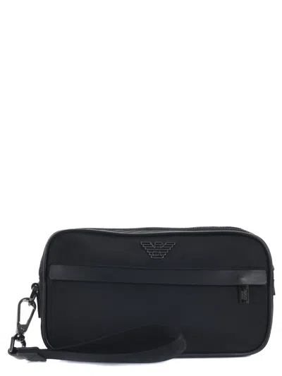 Shop Emporio Armani Clutch Bag In Nero