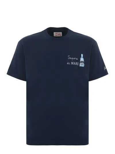 Shop Mc2 Saint Barth T-shirt In Blu Scuro