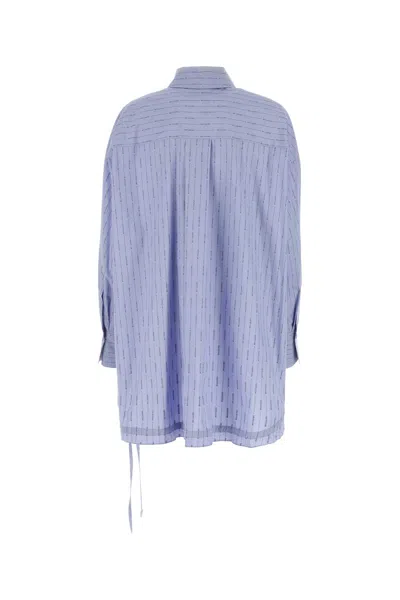 Shop Attico Embroidered Cotton Oversize Shirt In 600