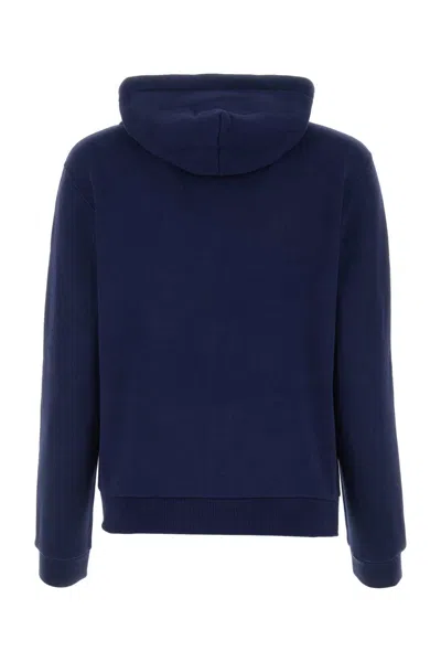 Shop Polo Ralph Lauren Navy Blue Cotton Blend Sweatshirt In Cruisenavy