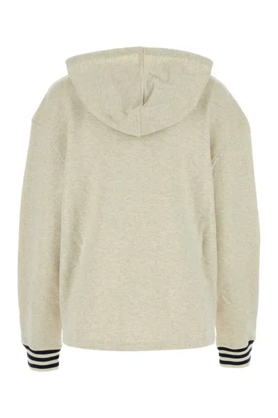 Shop Prada Melange Sand Cotton Sweatshirt In Naturale