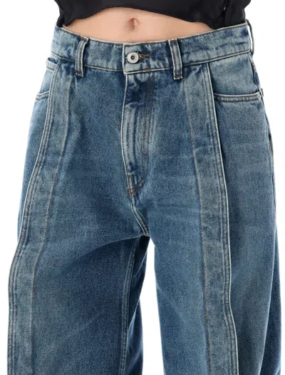 Shop Y/project Evergreen Banana Jeans In Evergreen Vintage Blue