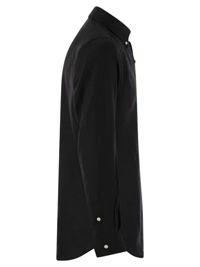 Shop Polo Ralph Lauren Custom-fit Linen Shirt In Black