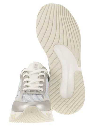 Shop Premiata Moerund 6735 - Sneakers In Silver/light Blue