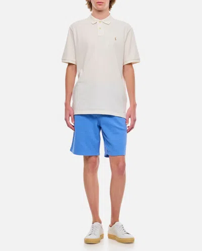 Shop Polo Ralph Lauren Cotton Sweat Shorts In Clear Blue