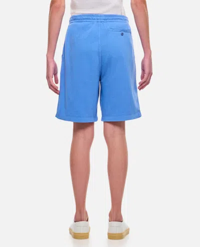 Shop Polo Ralph Lauren Cotton Sweat Shorts In Clear Blue