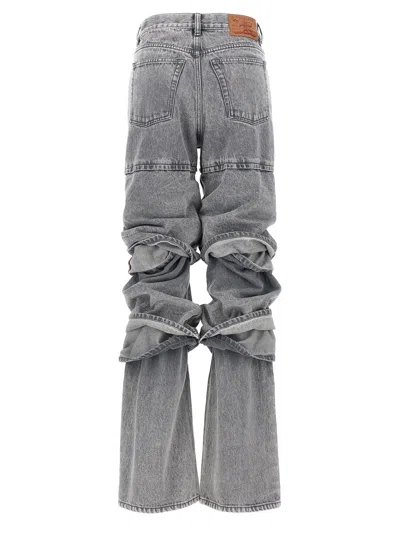 Shop Y/project Multi Cuff Jeans In Gray