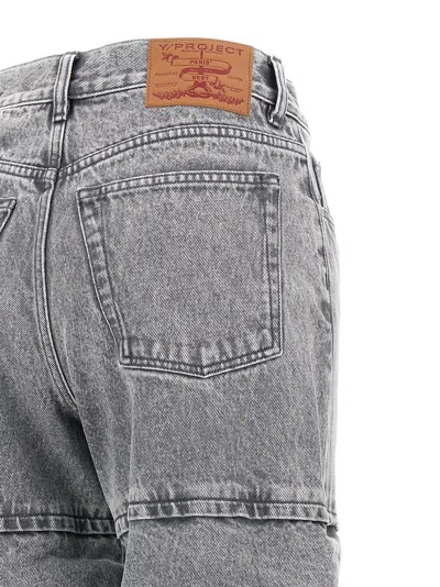 Shop Y/project Multi Cuff Jeans In Gray