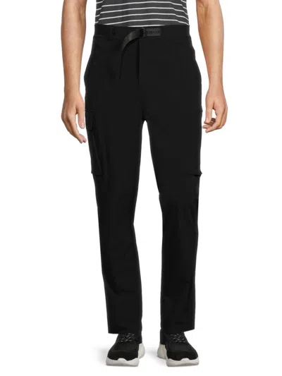 Shop Karl Lagerfeld Men's Solid Cargo Pants In Black