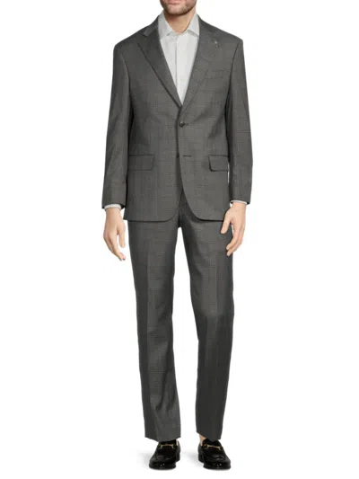 Shop Scotch & Soda Men's Check Tribeca Fit Suit In Grey