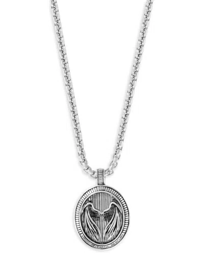 Shop Effy Men's Sterling Silver Wings Pendant Necklace