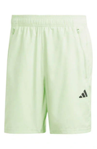 Shop Adidas Originals Tr-es 3-stripes Running Shorts In Semi Green Spark/ Black