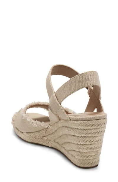 Shop Lucky Brand Mindra Espadrille Wedge Sandal In Macadamia