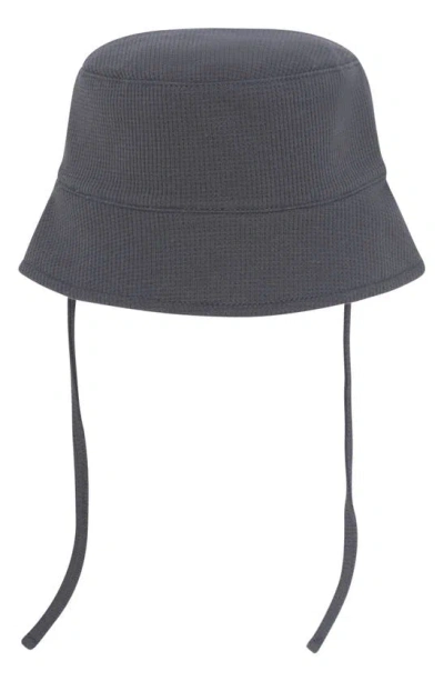 Shop Petit Lem Gauze Romper & Hat Set In Dark Grey