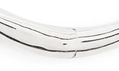 Monica Vinader Riva Wave Diamond Hoop Earrings In Sterling Silver