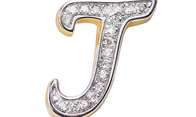 Shop Monica Vinader Alphabet Diamond Pavé Pendant Charm In Gold/ Diamond- J