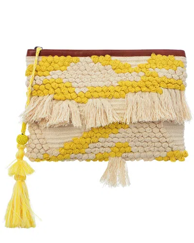 Shop Guadalupe Majorca Clutch In Yellow