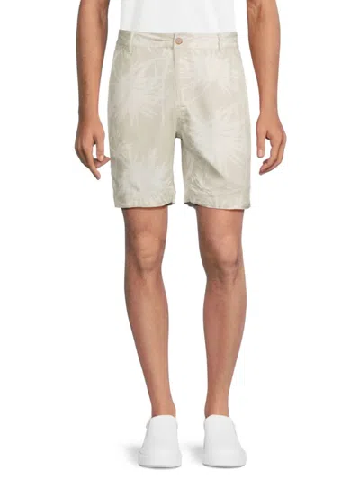 Shop Industry Men's Palm Print Shorts In Print Grey