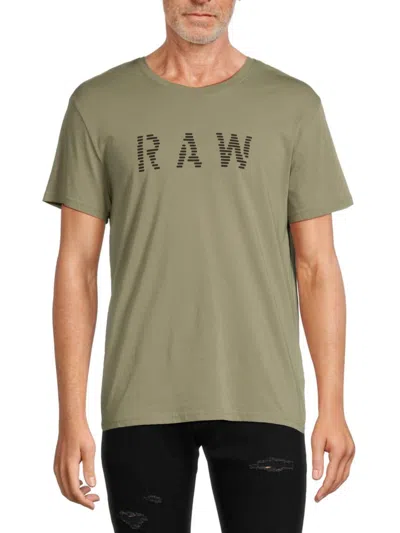Shop G-star Raw Men's Logo Tee In Green
