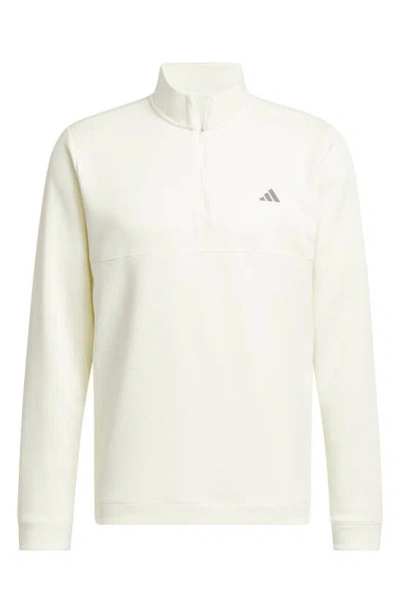 Shop Adidas Golf Ultimate365 Quarter Zip Golf Pullover In Ivory
