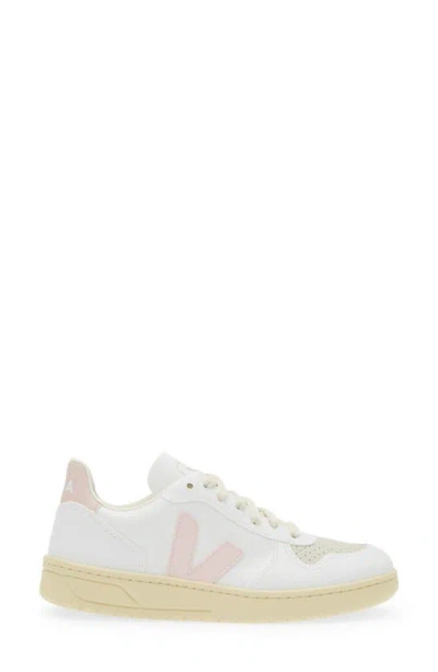 Shop Veja V-10 Sneaker In White Petale
