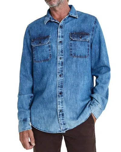 Shop Ag Jeans Benning Utility Shirt In Blue