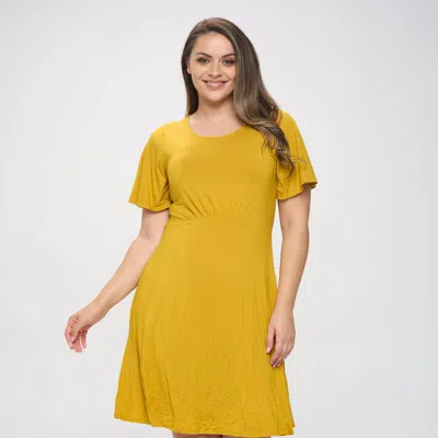 Shop West K Elli Plus Size Short Sleeve Dress In Yellow