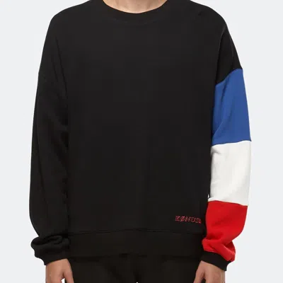 Shop Konus Men's Color Blocked Sweatshirt In Black