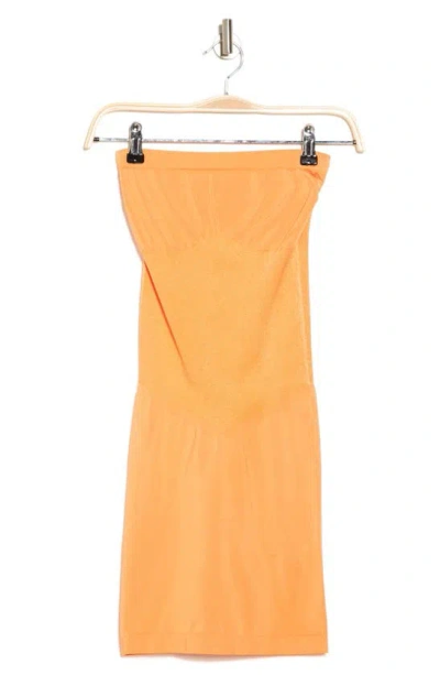 Shop Wishlist Strapless Knit Minidress In Orange