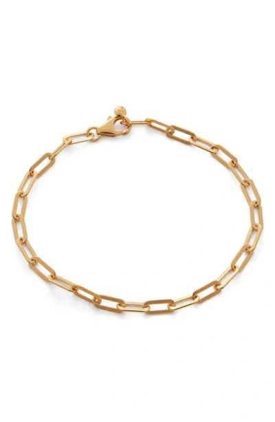 Shop Monica Vinader Deco Paper Clip Chain Bracelet In Yellow Gold