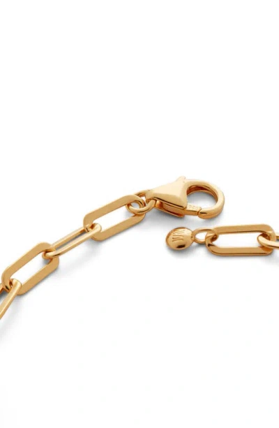 Shop Monica Vinader Deco Paper Clip Chain Bracelet In Yellow Gold