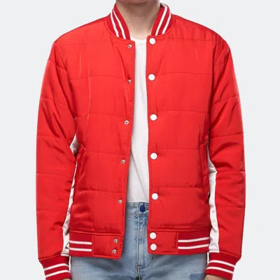 Shop Konus Men's Bomber Jacket In Red