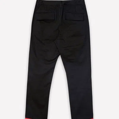Shop Konus Men's Cargo Pants With Reflective Tape In Black