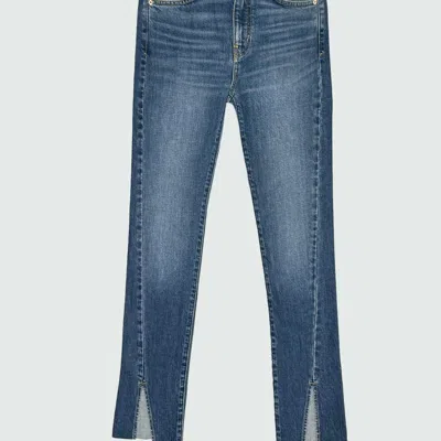 Shop Etica Rialto Twist Seam Slim Jeans In Blue