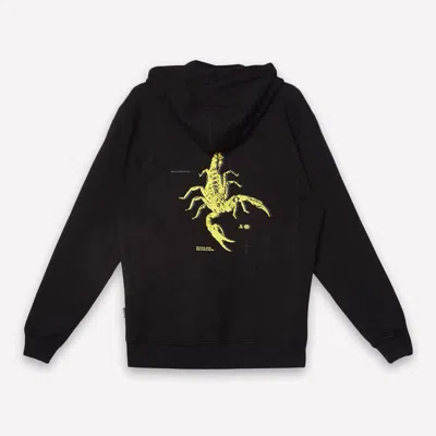 Shop Konus Men's Pullover Hoodie With Scorpion Screen Print In Black