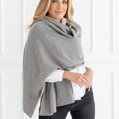 Shop Zestt Organics The Dreamsoft Travel Scarf In Cloudspun™ Recycled Cashmere In Grey