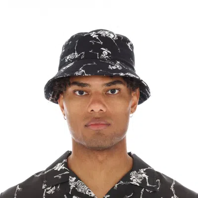 Shop Cult Of Individuality Lucky Bastard Bucket Hat In Dancing Skeleton In Black