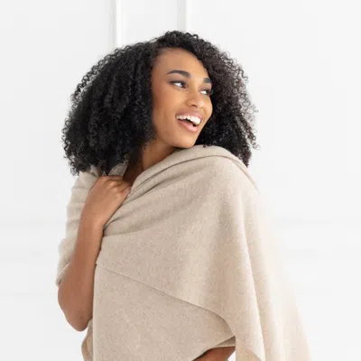Shop Zestt Organics The Dreamsoft Travel Scarf In Cloudspun™ Recycled Cashmere In White