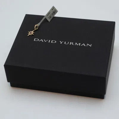 Pre-owned David Yurman 15mm North Star Birthstone Charm Enhancer 18k Gold & Amethyst In Purple