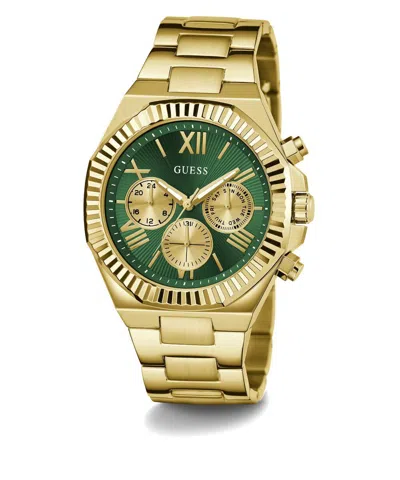 Pre-owned Guess Men's Wristwatch Equity Gw0703g2 Stainless Steel Gold