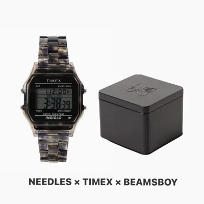 Pre-owned Timex Beams Boy × Needles ×  Classic Digital Watch Clear Tie Dye Limited Jp 2024